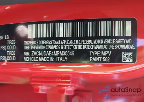 2021 Jeep Renegade Sport 4X4 from USA, damaged, VIN ZACNJDAB4MPM35546